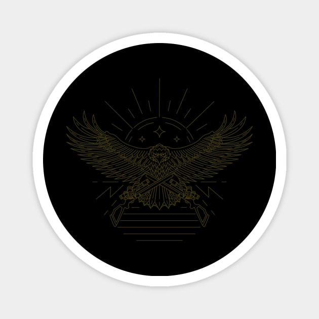 EAGLE FREEDOM Magnet by polkamdesign